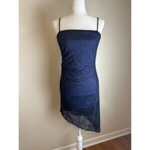 90s Y2K Candy Rocket Slip Dress M USA Dark Fairy Grunge Whimsigoth Asymmetrical